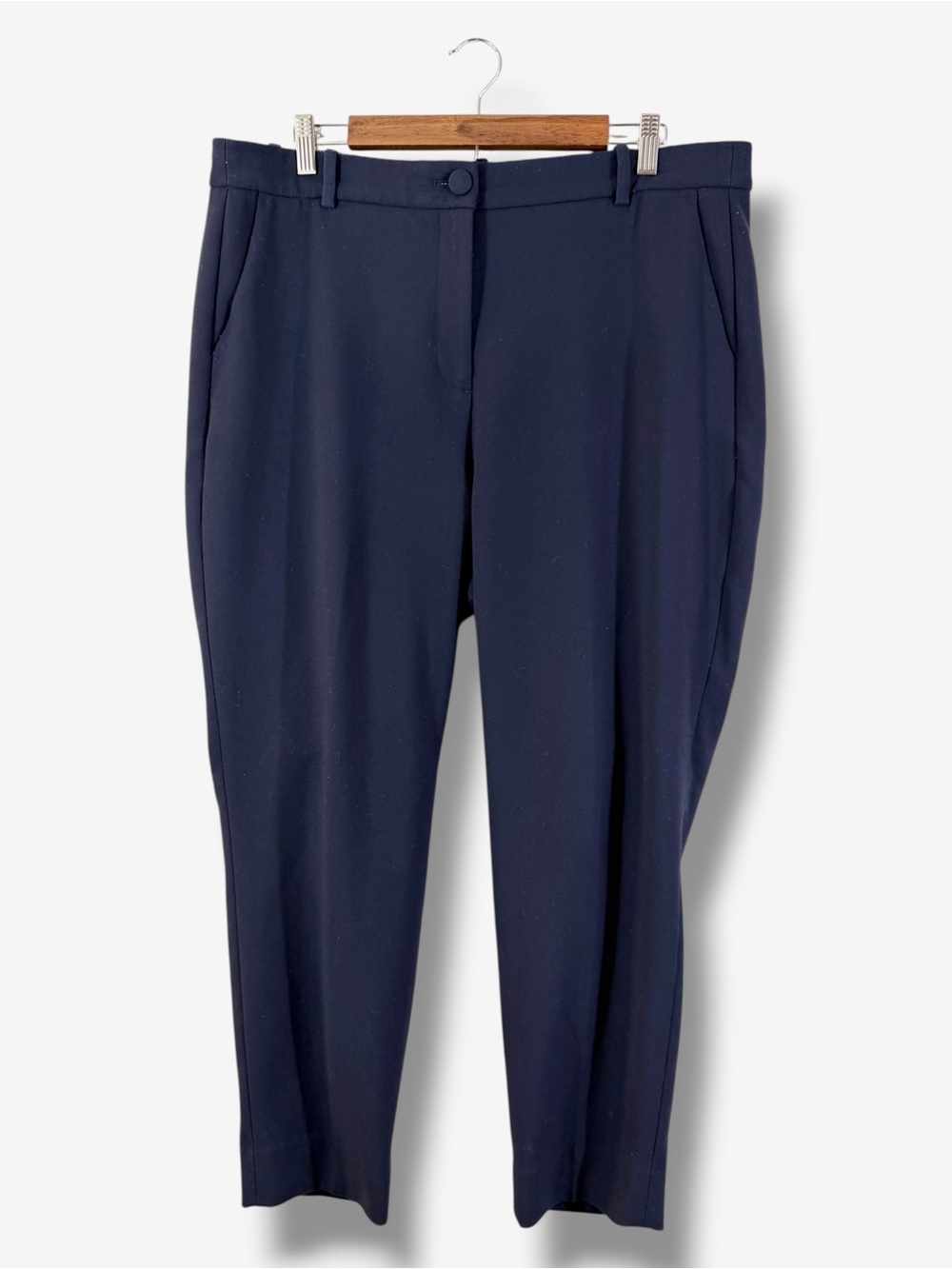 J. Crew High Rise Cameron Pants Size 16 Navy Blue Preppy Nautical H6573 Casual